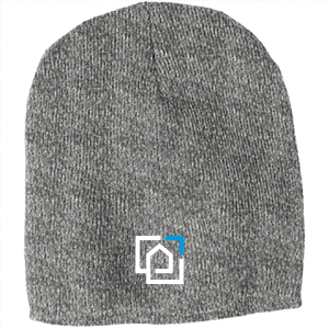 Men/Unisex Carhartt Acrylic Knit Hat -- Heather Grey / Coal- Logo Only Heather