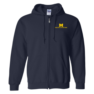 Men/Unisex Gildan Full Zip Hooded Sweatshirt -- Navy, $40
