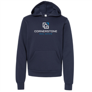 Youth Bella Canvas -- Youth Sponge Fleece Hooded Sweatshirt -- Navy