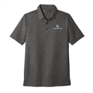 Men/Unisex TravisMathew Oceanside Heather Polo -- Black Heather
