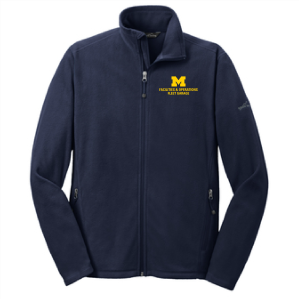 Men/Unisex Eddie Bauer Full Zip Microfleece Jacket  -- Navy, Fleet Garage, $44