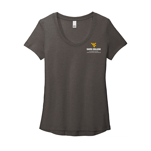District Women's Flex Scoop Neck Tee -- Heathered Charcoal