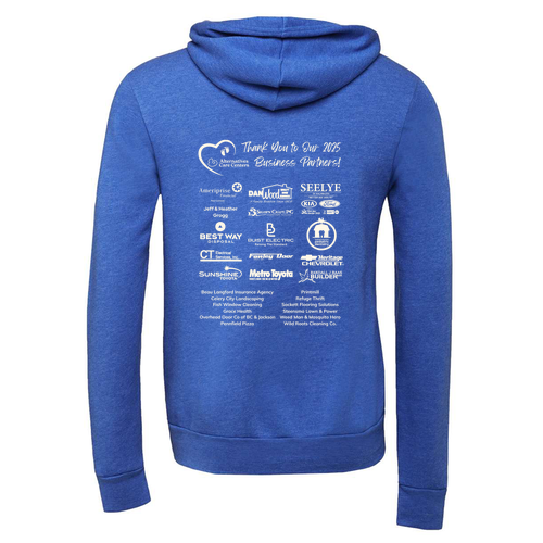 Bella+Canvas Adult Sponge Fleece Hoodie -- Heather True Royal