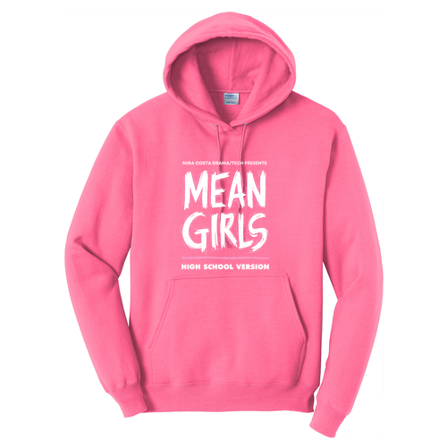 Port and Company Core Fleece Pullover Hooded Sweatshirt -- Neon Pink