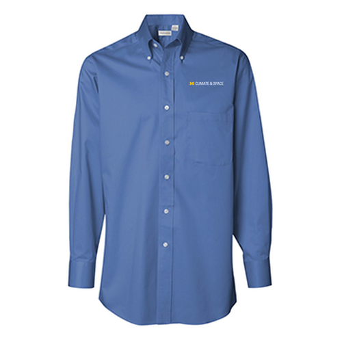 Mens/Unisex Van Heusen Long Sleeve Dress Twill -- Cobalt