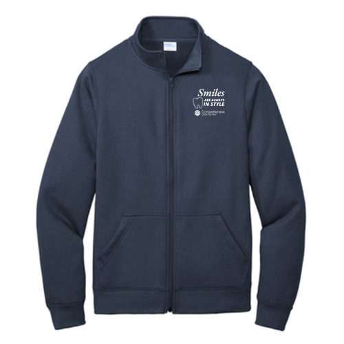 Fleece Cadet Full-Zip Sweatshirt -- Navy