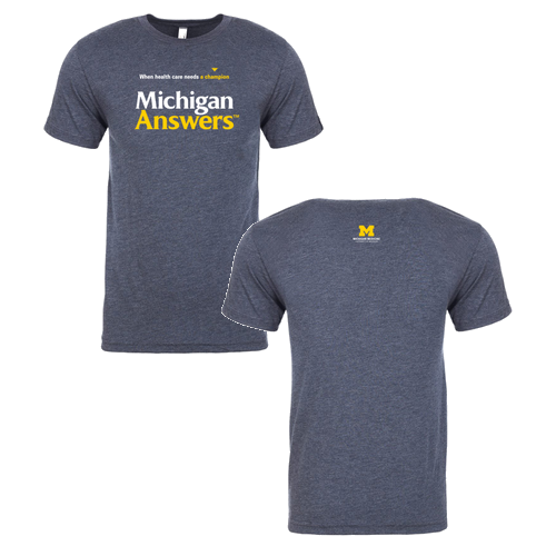 Unisex Michigan Answers Super Soft T-Shirt -- Navy