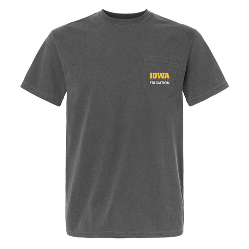 Hawkeye Teachers Comfort Colors Unisex Garment-Dyed Heavyweight Pocket T-Shirt -- Pepper