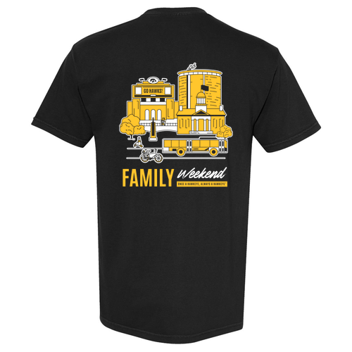 Campus Graphic Comfort Colors Unisex Garment-Dyed Heavyweight T-Shirt -- Black