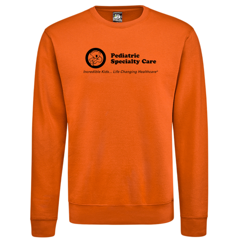 J. America BTB Fleece Crew -- Orange