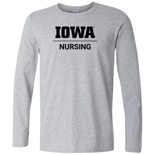 Gildan Softstyle Longsleeve T Shirt -- Sport Grey