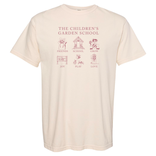 Comfort Colors Ringspun Garment Dyed Tee: Pink Design