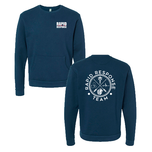 Next Level Soft Santa Barbara Pocket Crewneck Sweatshirt -- Midnight Navy