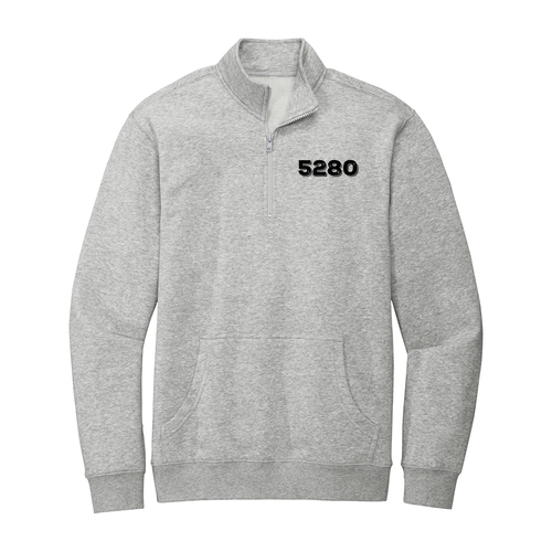 District V.I.T. Fleece 1 / 4-Zip -- Light Heather Grey