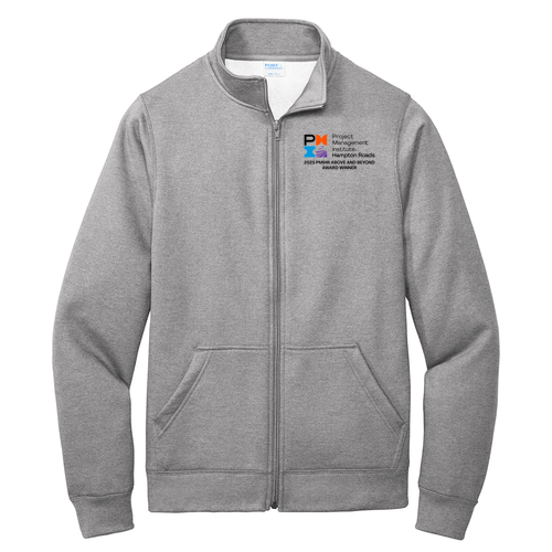 Port and Company Core Fleece Cadet Full-Zip Sweatshirt -- Athletic Heather