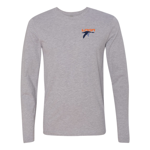 Loon Logo 2 Full color -- Long Sleeve Heather Grey