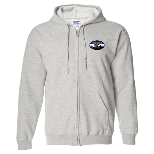 Gildan Full Zip Hooded Sweatshirt -- Ash