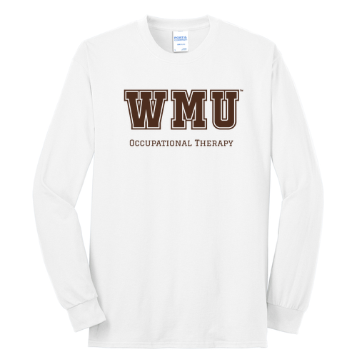 Port and Company Long Sleeve 50/50 T Shirt -- White