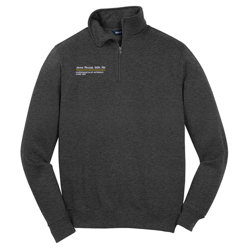 Sport Tek Quarter Zip Sweatshirt -- Graphite Heather