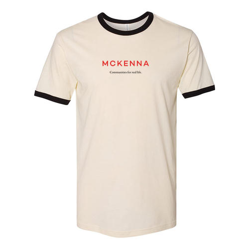 Next Level Unisex Fine Jersey Ringer Tee -- Natural / Black