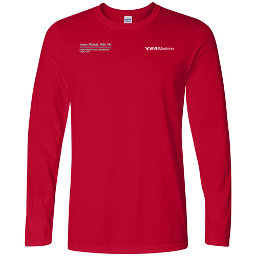 Gildan Softstyle Longsleeve T Shirt -- Cherry Red