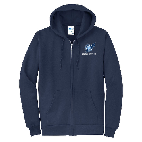 Port and Company Classic Full Zip Hooded Sweatshirt -- Navy