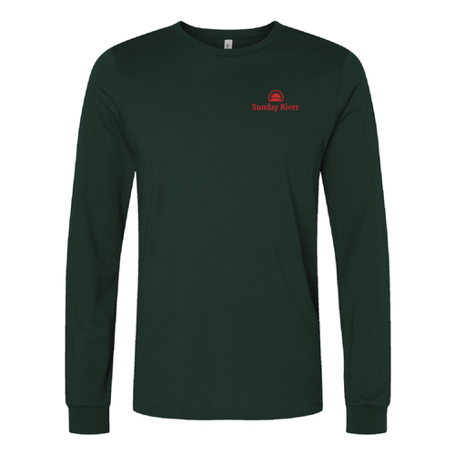 Sunday River Logo 2 Red Ink -- Long Sleeve Forest