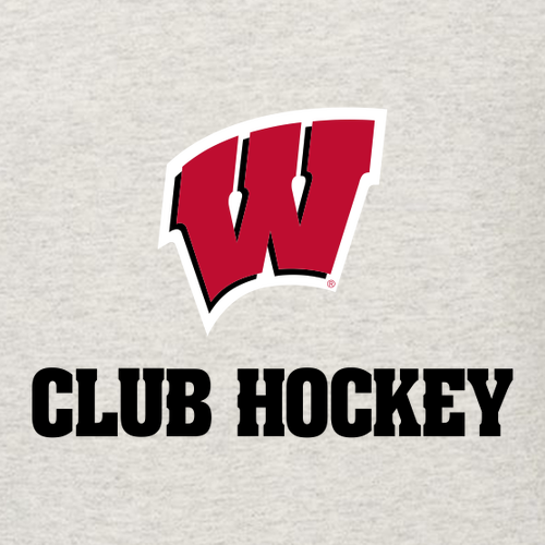 UW Club Hockey Charles River Womens Fleece Pullover -- Oatmeal Heather