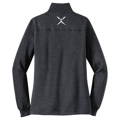 Sport Tek Ladies Quarter Zip Sweatshirt -- Graphite Heather