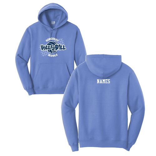 Port and Company Core Fleece Pullover Hooded Sweatshirt -- Carolina Blue