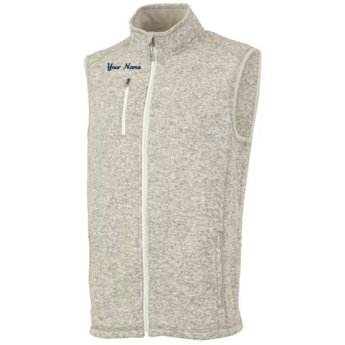 Mens/Unisex Charles River Pacific Heathered Vest -- Oatmeal Heather