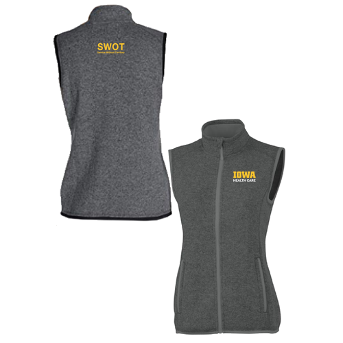 Charles River Womens Pacific Heathered Vest -- Charcoal Heather