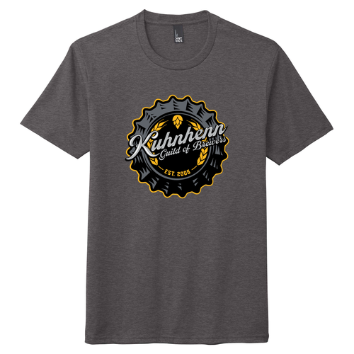 District Made Mens Perfect Tri Crew Tee -- Heathered Charcoal