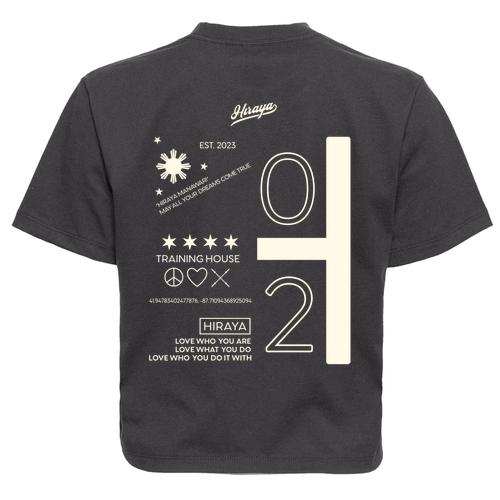 Two Year Crop Tee -- Graphite Black
