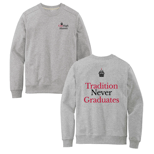 District Re-Fleece Crew -- Light Heather Grey