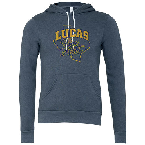 BELLA + CANVAS -- Sponge Fleece Hoodie -- Heather Navy
