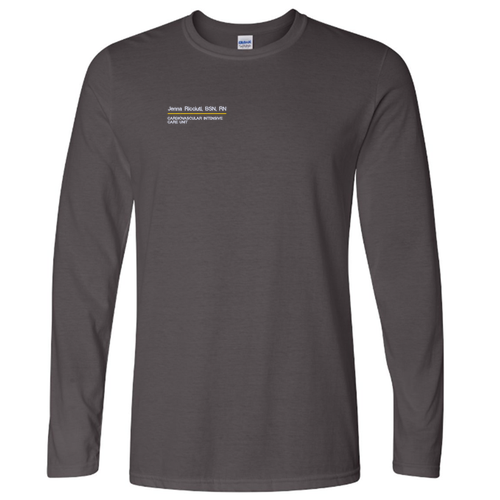 Gildan Softstyle Longsleeve T Shirt -- Charcoal