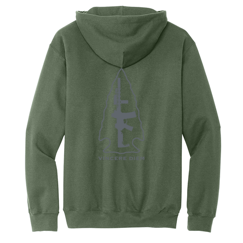 Gildan Adult Softstyle Fleece Pullover Hooded Sweatshirt -- Military Green