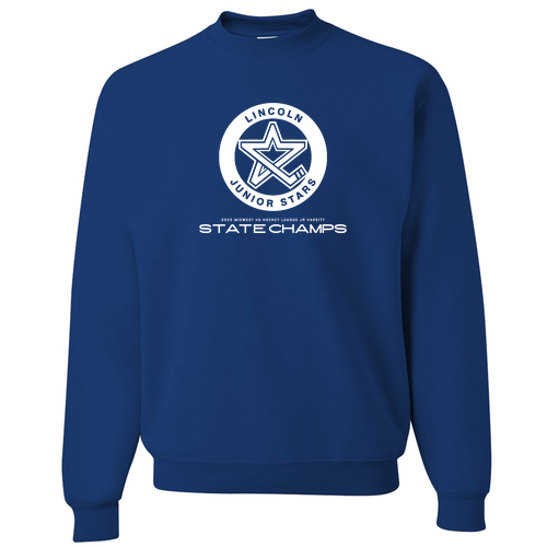 Jerzees 8 Oz., 50/50 Nublend Fleece Crew -- Royal