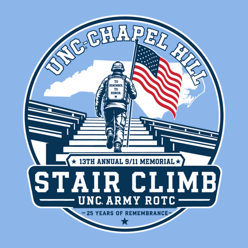 Gildan Heavy Blend Crew Neck Sweatshirt -- Carolina Blue -- Stair Climb