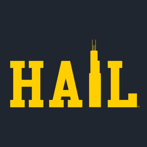 Ladies Next Level Soft Fitted Boyfriend Tee -- Midnight Navy, Willis Tower