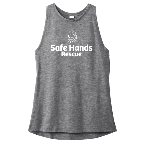 Sport-Tek Ladies PosiCharge Tri-Blend Wicking Tank -- Dark Grey Heather