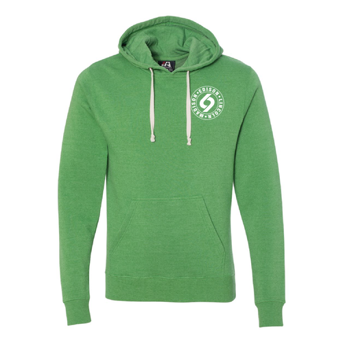 J America Tri blend Pullover Hoodie -- Green Triblend