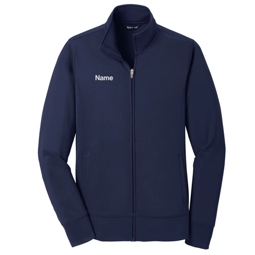 Sport Tek Ladies Sport Wick Fleece Full Zip Jacket -- Navy