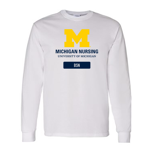 Gildan Heavy Cotton Longsleeve Basic T-Shirt -- White, BSN