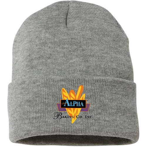 Sportsman Fleece Lined 12" Cuffed Beanie -- Heather Gray