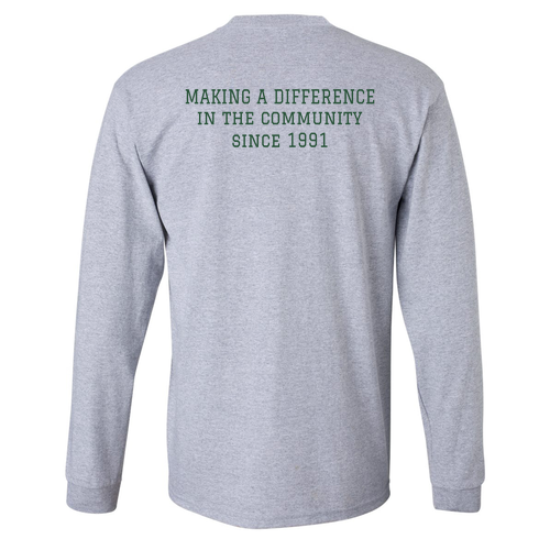 Gildan Ultra Cotton Longsleeve Basic T-Shirt -- Sport Grey