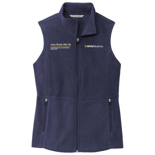 Embroidered Port Authority Ladies Accord Microfleece Vest -- Navy
