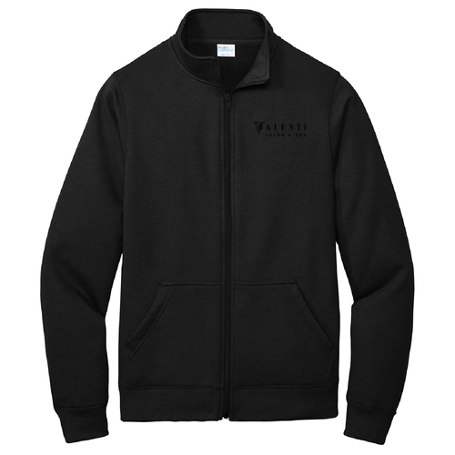 Port and Company Core Fleece Cadet Full-Zip Sweatshirt -- Jet Black