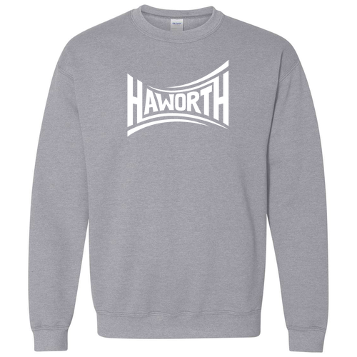 Gildan Heavy Blend Crew Neck Sweatshirt -- Sport Grey White Print